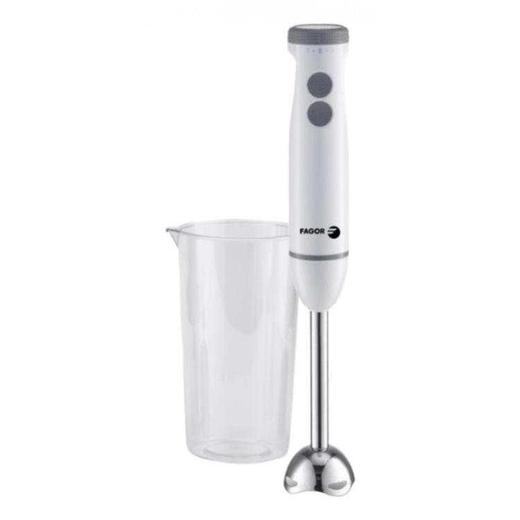 Fagor - Divamix wish 0,7 L Batidora de inmersión 1000 W Gris, Acero inoxidable, Blanco
