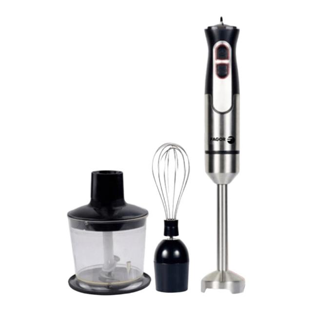 Fagor - Divamix Innox 0,6 L Batidora de inmersión 1000 W Negro, Gris, Acero inoxidable