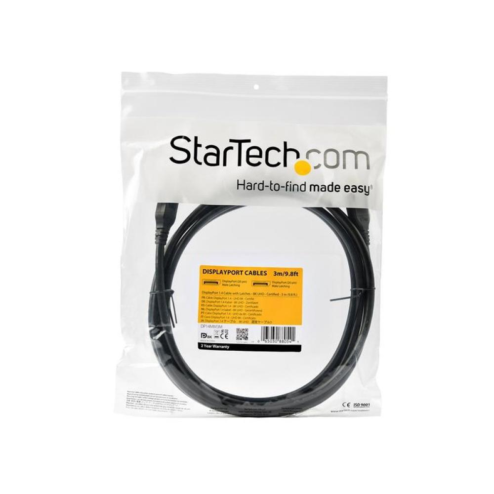 StarTech.com - Cable DisplayPort 1.4 de 3m - Certificado VESA - 8K 60Hz - HBR3 - HDR - Cable de Monitor DP a DP - UltraHD 4K 120