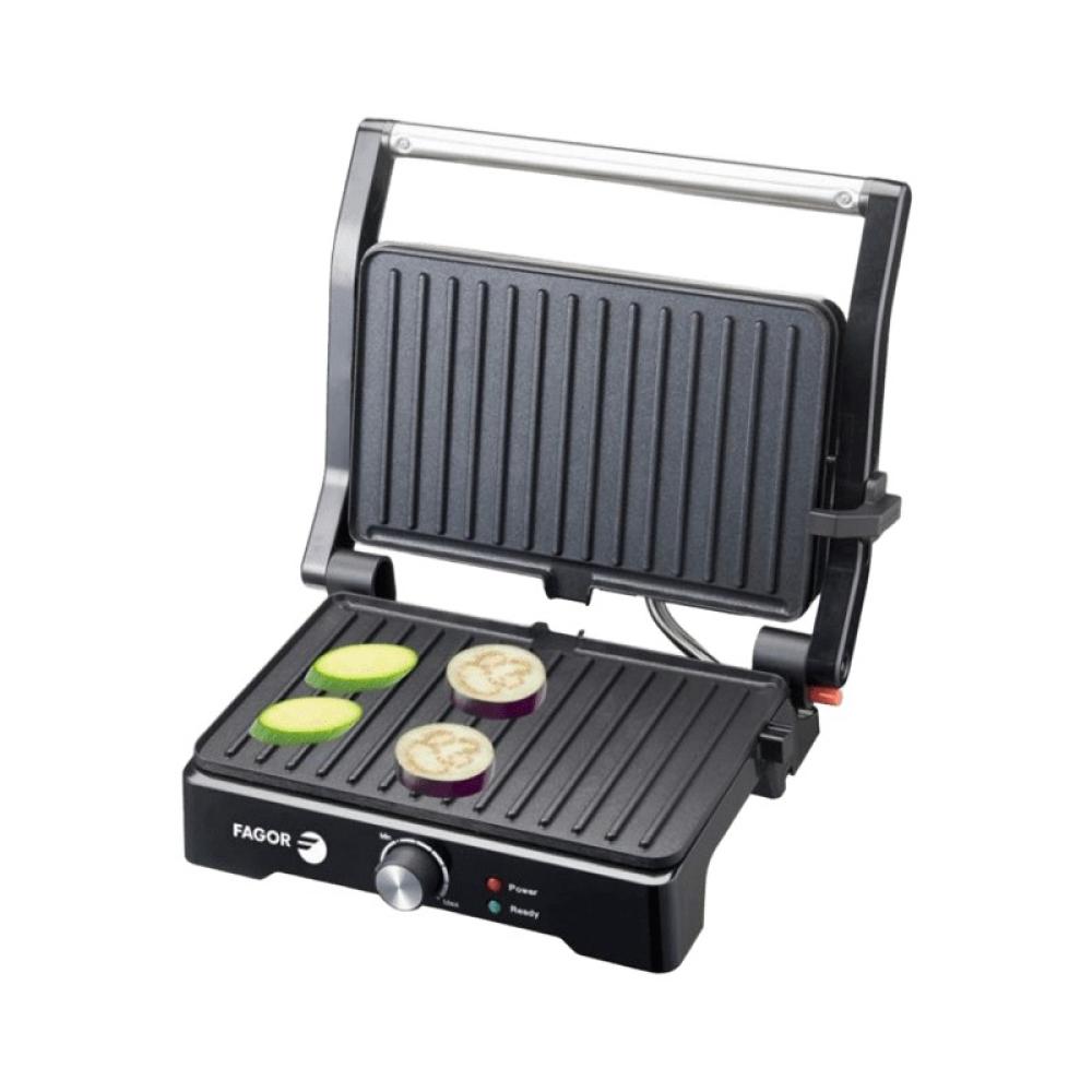 Fagor - Roast Grill sandwichera 1200 W Negro, Acero inoxidable