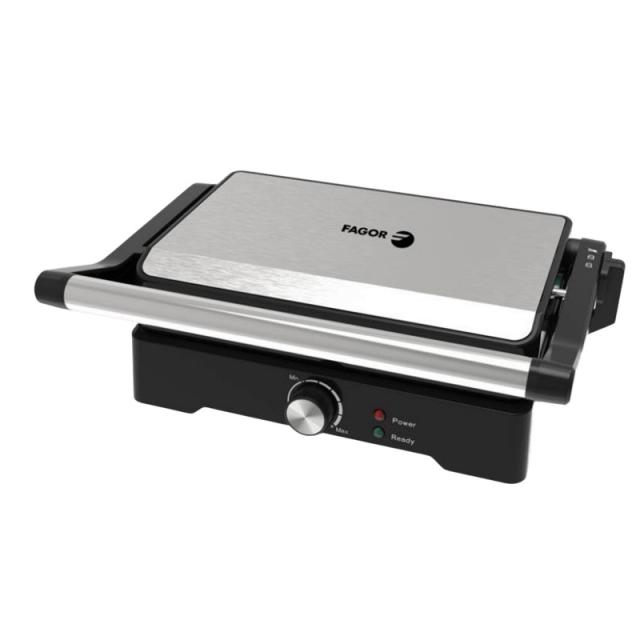 Fagor - Roast Grill sandwichera 1200 W Negro, Acero inoxidable