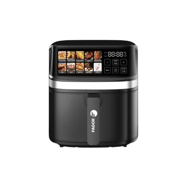 Fagor - Naturfry Luxe Sencillo 8 L Independiente 2200 W Freidora de aire caliente Negro, Plata