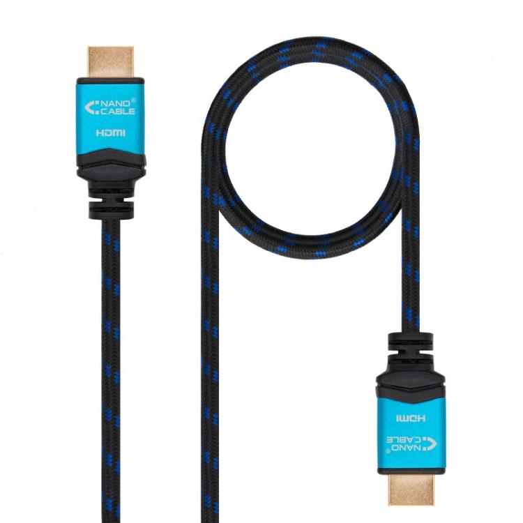 Nanocable - Cable HDMI V2.0 4K@60GHz 18 Gbps A/M-A/M, negro, 1.5 m.