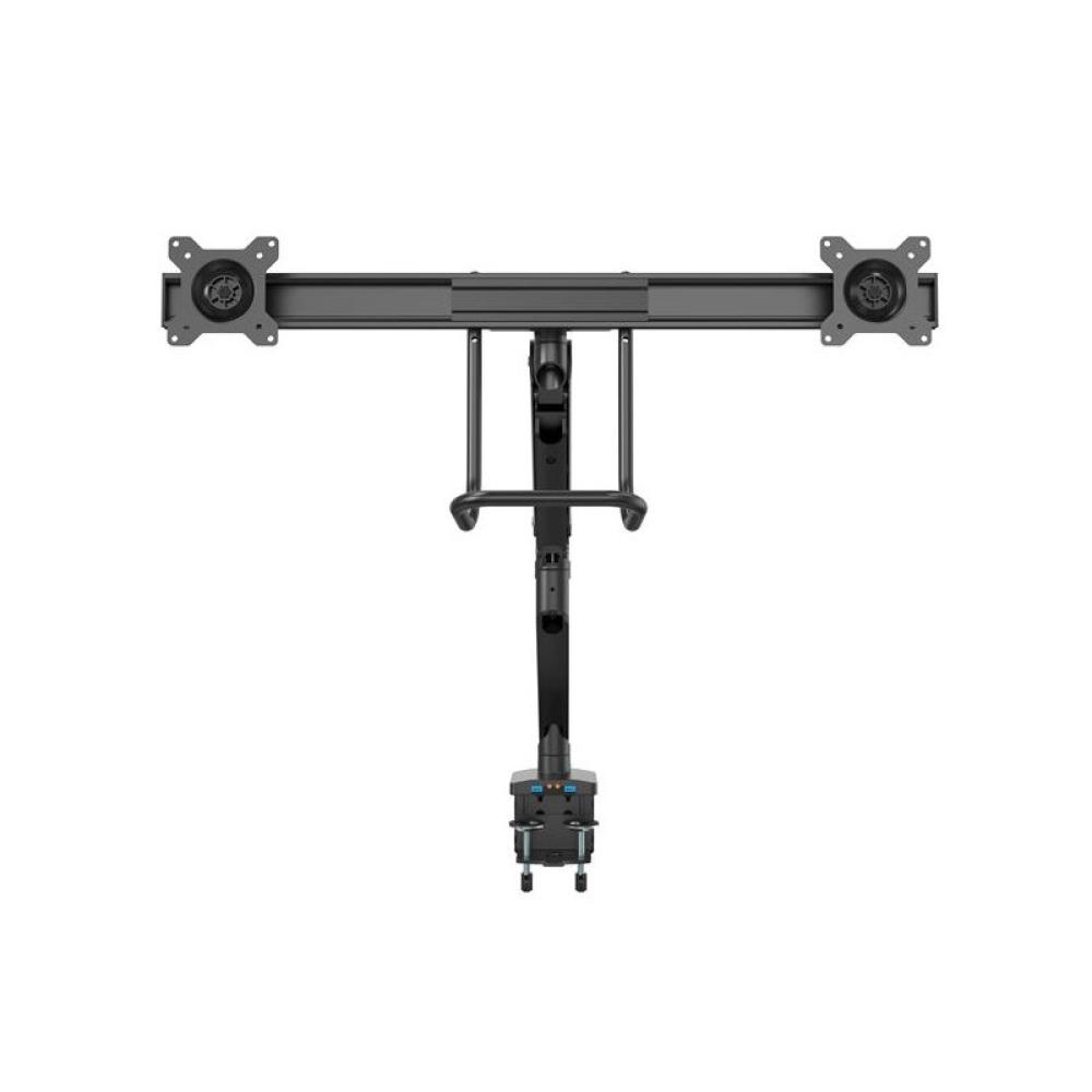 StarTech.com - Brazo de Soporte de Montaje para 2 Monitores - con 2 Puertos USB 3.0 - con Instalación por Grommet o Mordaza para