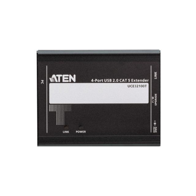 ATEN - Extensor USB 2.0 por Cat 5 con hub de cuatro puertos (hasta 100 m)