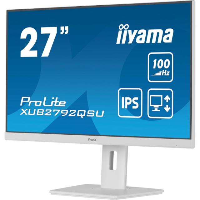 iiyama - ProLite XUB2792QSU-W6 pantalla para PC 68,6 cm (27") 2560 x 1440 Pixeles Quad HD LED Blanco
