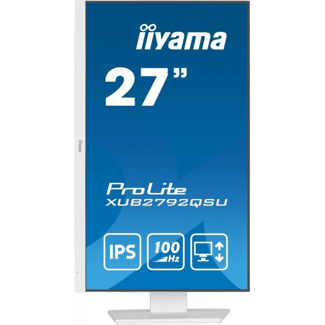 iiyama - ProLite XUB2792QSU-W6 pantalla para PC 68,6 cm (27") 2560 x 1440 Pixeles Quad HD LED Blanco