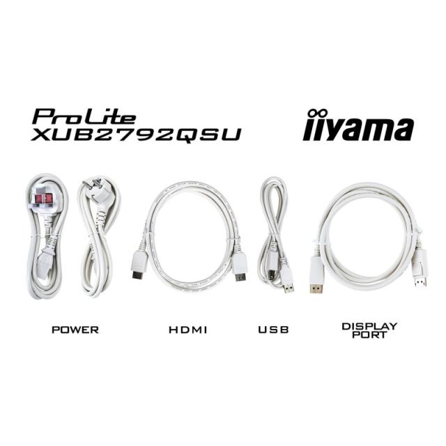 iiyama - ProLite XUB2792QSU-W6 pantalla para PC 68,6 cm (27") 2560 x 1440 Pixeles Quad HD LED Blanco