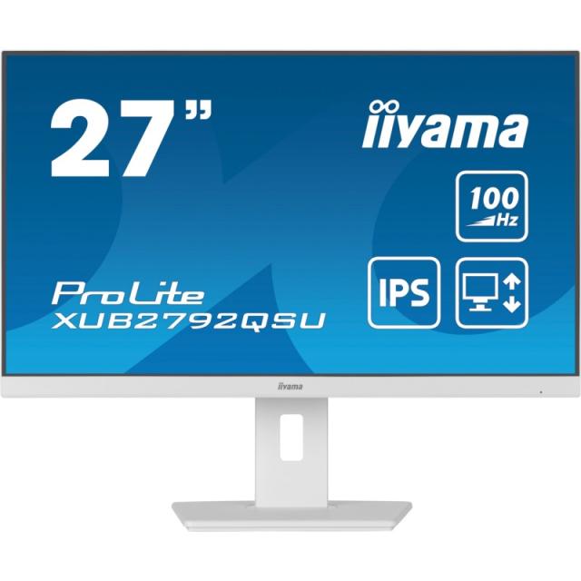 iiyama - ProLite XUB2792QSU-W6 pantalla para PC 68,6 cm (27") 2560 x 1440 Pixeles Quad HD LED Blanco
