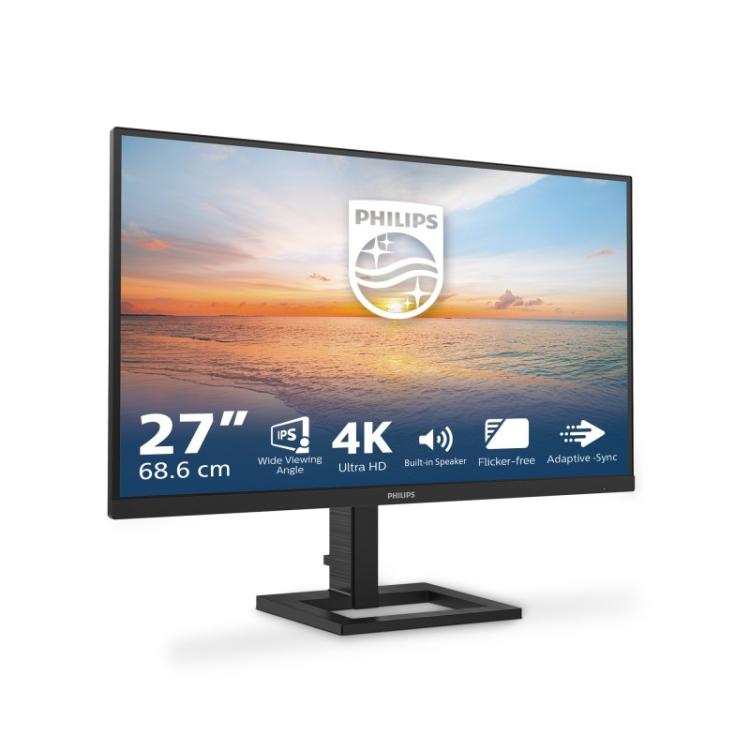 Philips - 1000 series 27E1N1800AE/00 pantalla para PC 68,6 cm (27") 3840 x 2160 Pixeles 4K Ultra HD LED Negro
