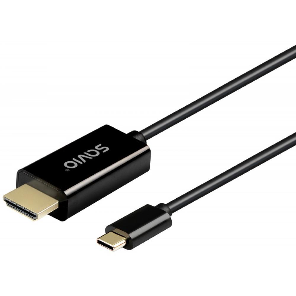 Savio - Cl-190 cable USB 1 m USB C Negro