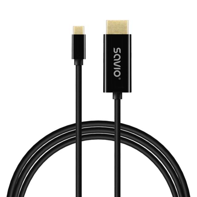 Savio - CL-191 cable USB 2 m USB C Negro