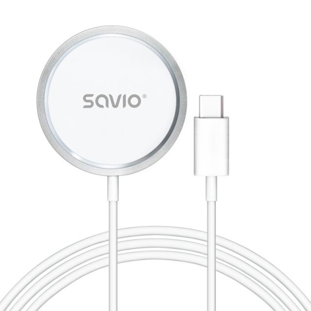 Savio - LA-11 cargador de dispositivo móvil Teléfono móvil, Universal Blanco CC Cargador inalámbrico Interior