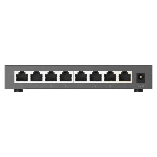 QNAP - QSW-1108-8T-R2 switch No administrado 2.5G Ethernet (100/1000/2500) Escritorio Negro