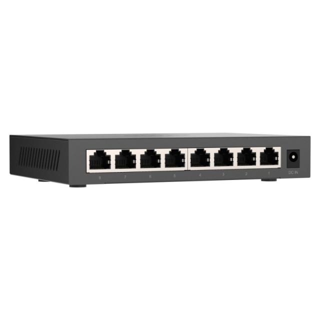 QNAP - QSW-1108-8T-R2 switch No administrado 2.5G Ethernet (100/1000/2500) Escritorio Negro
