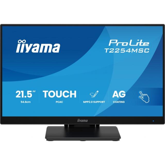 iiyama - T2254MSC-B2AG pantalla para PC 54,6 cm (21.5") 1920 x 1080 Pixeles Full HD LED Pantalla táctil Negro