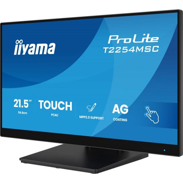 iiyama - T2254MSC-B2AG pantalla para PC 54,6 cm (21.5") 1920 x 1080 Pixeles Full HD LED Pantalla táctil Negro
