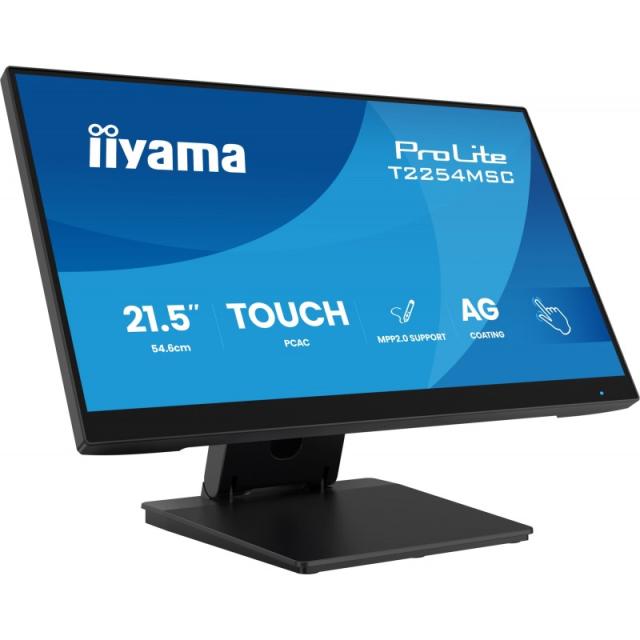 iiyama - T2254MSC-B2AG pantalla para PC 54,6 cm (21.5") 1920 x 1080 Pixeles Full HD LED Pantalla táctil Negro