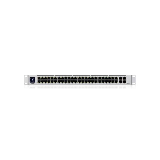 Ubiquiti - UniFi USW-48-POE switch Gestionado L2 Gigabit Ethernet (10/100/1000) Energía sobre Ethernet (PoE) 1U Acero inoxidable