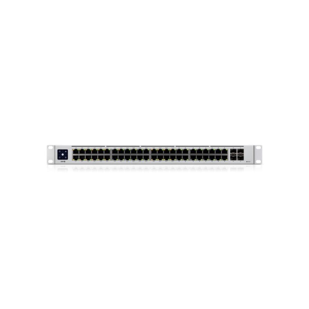 Ubiquiti - UniFi USW-48-POE switch Gestionado L2 Gigabit Ethernet (10/100/1000) Energía sobre Ethernet (PoE) 1U Acero inoxidable