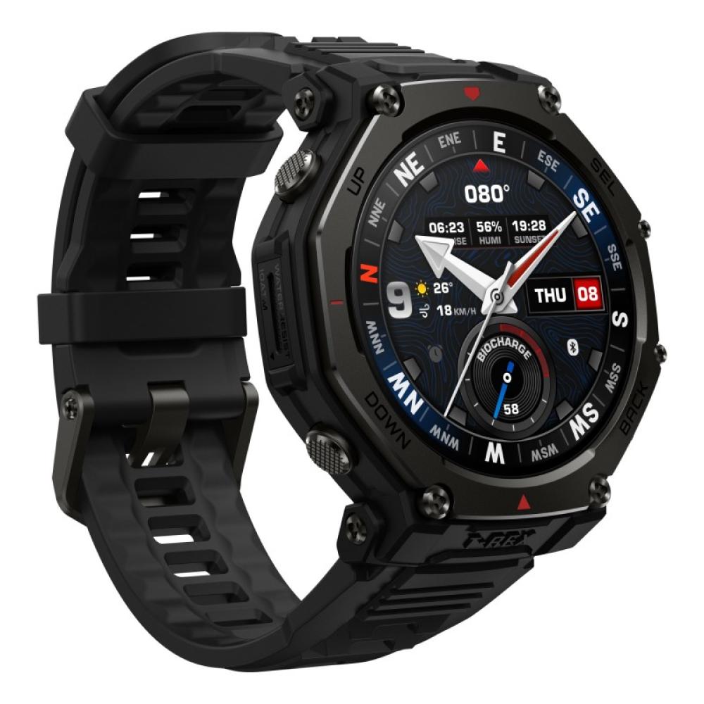 Amazfit - T-Rex 3 Pro 3,81 cm (1.5") AMOLED 48 mm Digital 480 x 480 Pixeles Pantalla táctil Negro Wifi GPS (satélite)