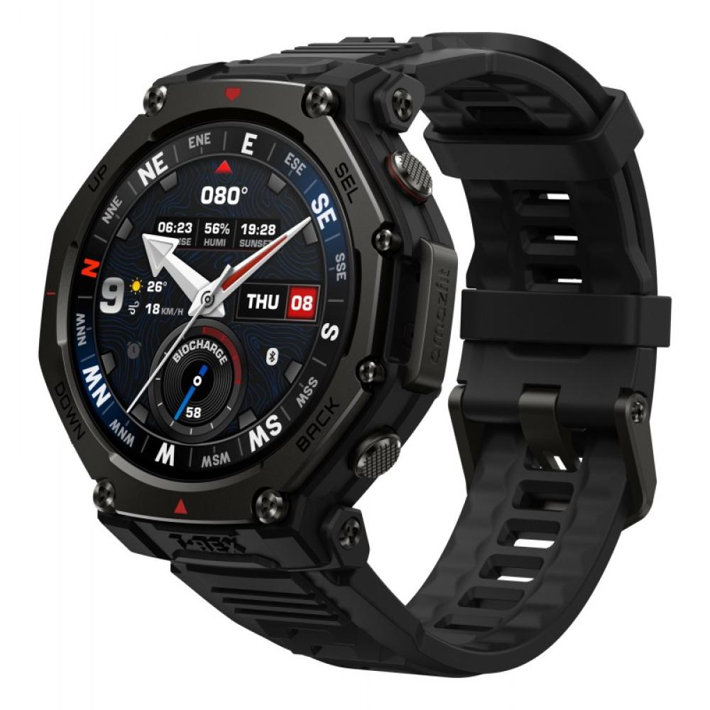 Amazfit - T-Rex 3 Pro 3,81 cm (1.5") AMOLED 48 mm Digital 480 x 480 Pixeles Pantalla táctil Negro Wifi GPS (satélite)
