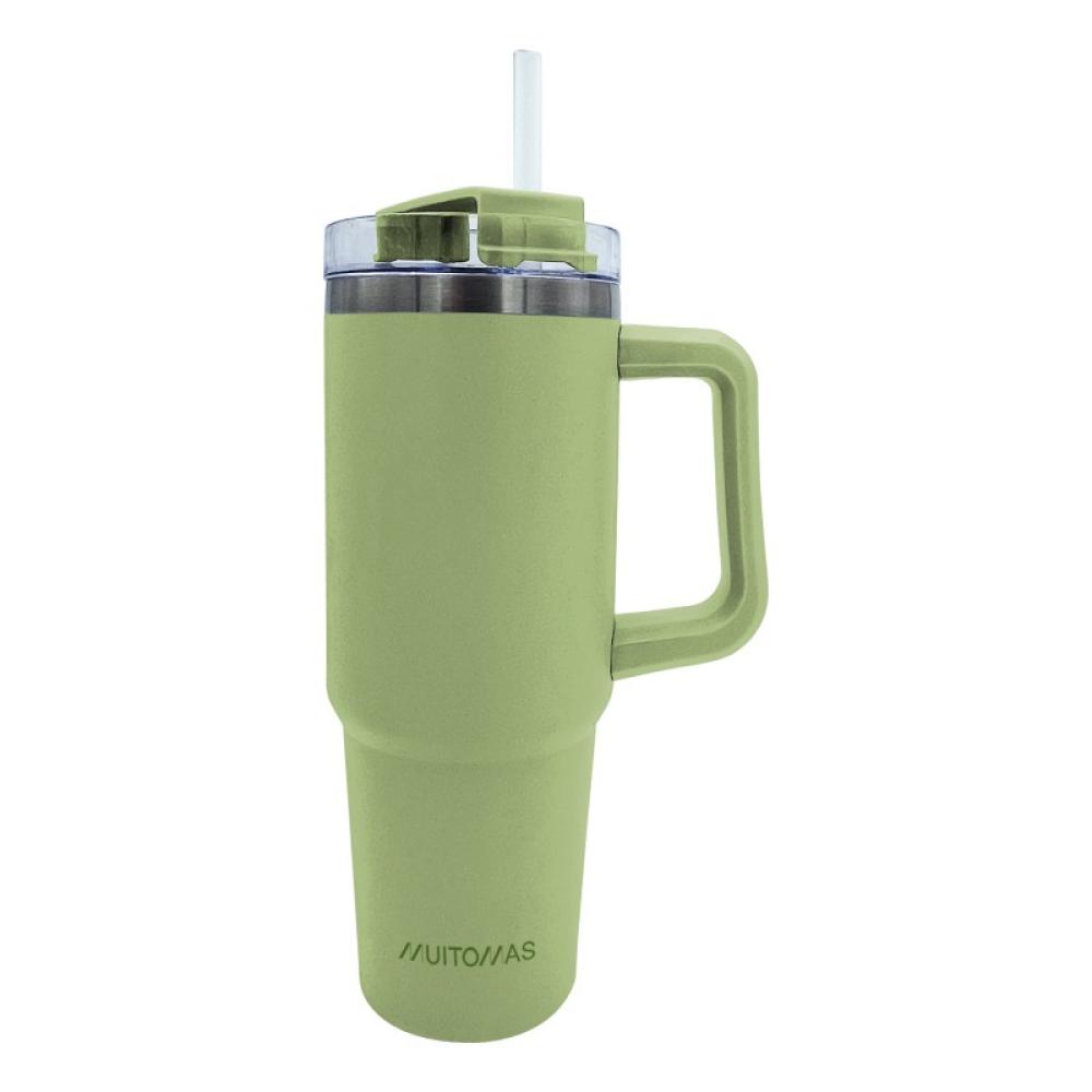 Muitomas - TRAVELMUG900GN taza de viaje 900 ml Verde Acero inoxidable