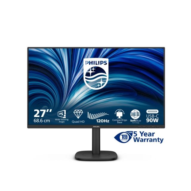 Philips - 3000 series 27B2U3601/00 pantalla para PC 68,6 cm (27") 2560 x 1440 Pixeles Quad HD LCD Negro