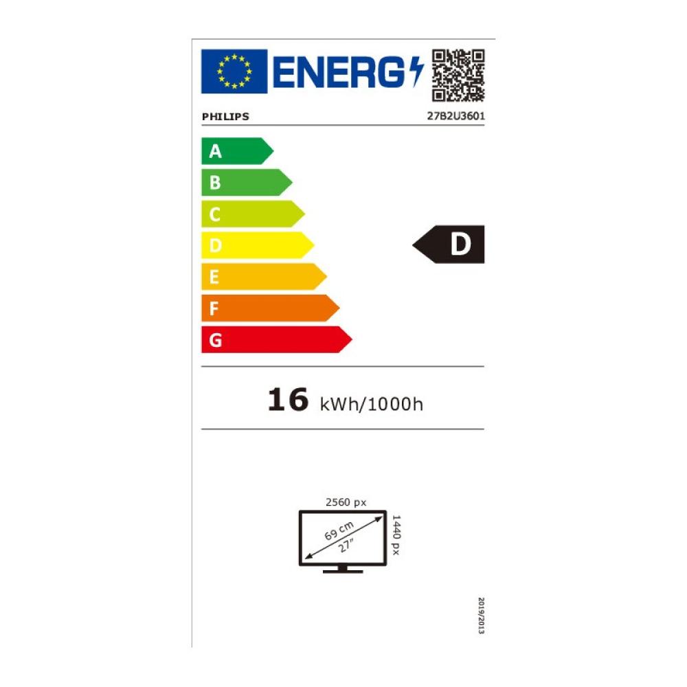 Philips - 3000 series 27B2U3601/00 pantalla para PC 68,6 cm (27") 2560 x 1440 Pixeles Quad HD LCD Negro