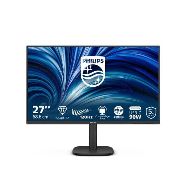 Philips - 3000 series 27B2U3601/00 pantalla para PC 68,6 cm (27") 2560 x 1440 Pixeles Quad HD LCD Negro