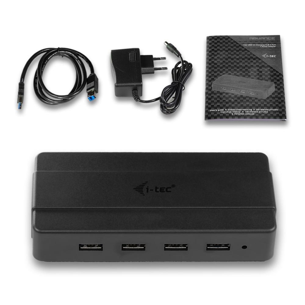 i-tec - USB 3.0 Charging HUB 4 Port + Power Adapter
