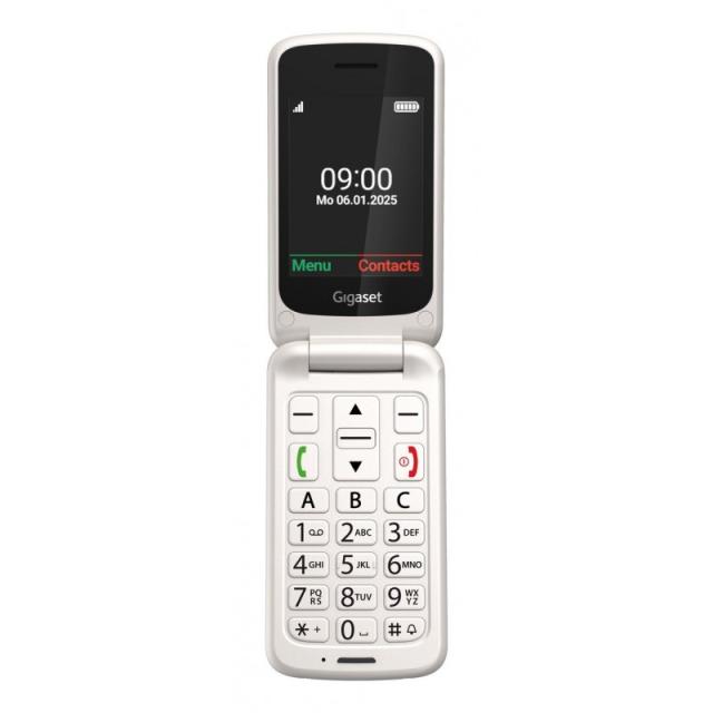 Gigaset - GL595 7,11 cm (2.8") 114 g Blanco Teléfono para personas mayores