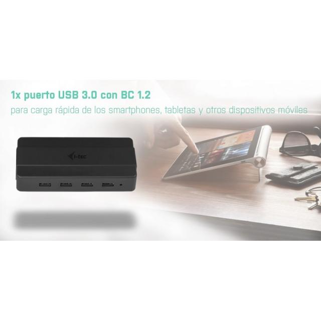 i-tec - USB 3.0 Charging HUB 4 Port + Power Adapter