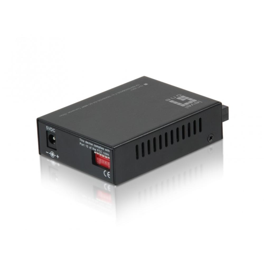 LevelOne - GVT-2001 convertidor de medio 1000 Mbit/s 850 nm Multimodo Negro
