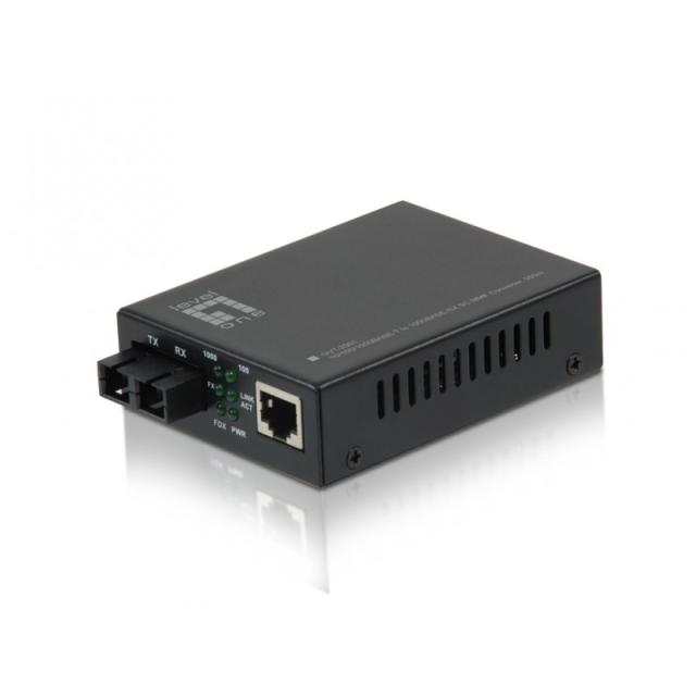 LevelOne - GVT-2001 convertidor de medio 1000 Mbit/s 850 nm Multimodo Negro