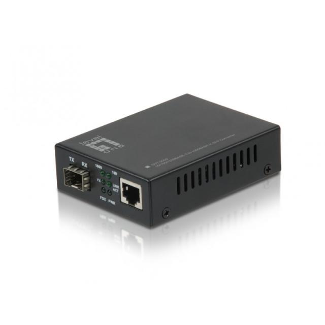 LevelOne - GVT-2000 convertidor de medio 1000 Mbit/s Multimodo Negro