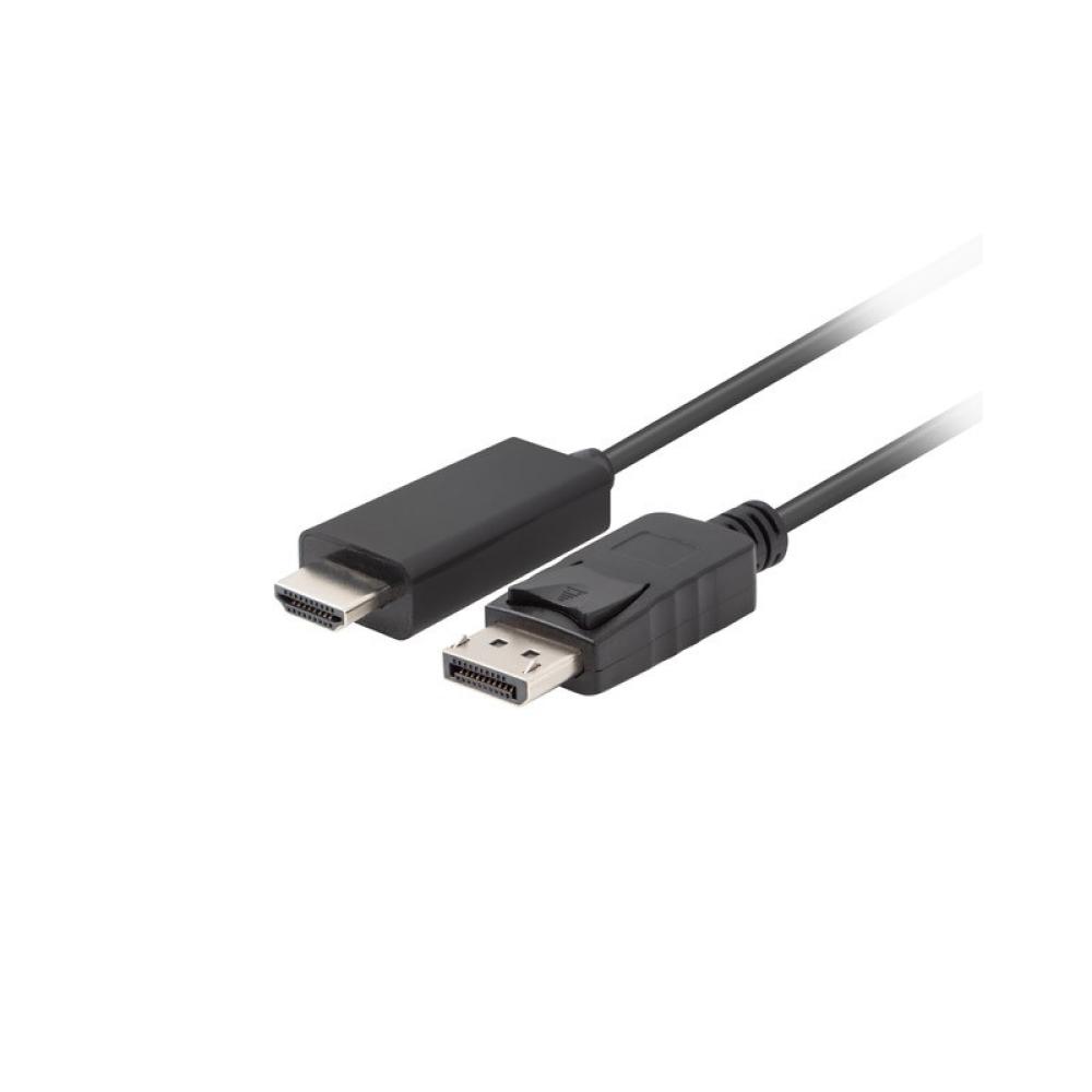 Lanberg - CA-DPHD-11CC-0050-BK cambiador de género para cable DisplayPort HDMI Negro