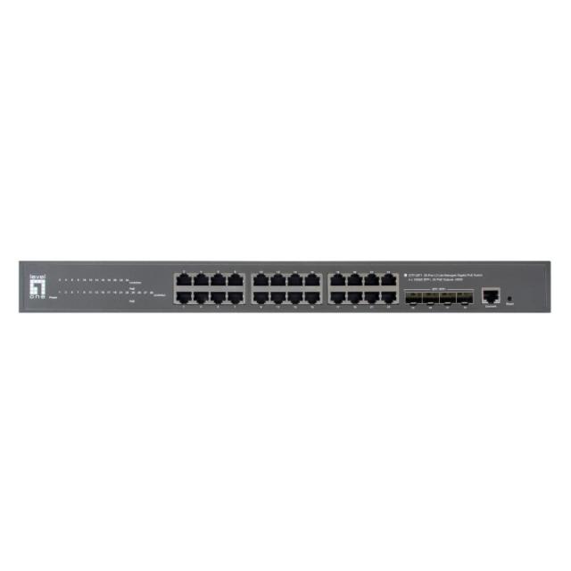 LevelOne - GTP-2871 switch Gestionado L3 Gigabit Ethernet (10/100/1000) Energía sobre Ethernet (PoE) Gris