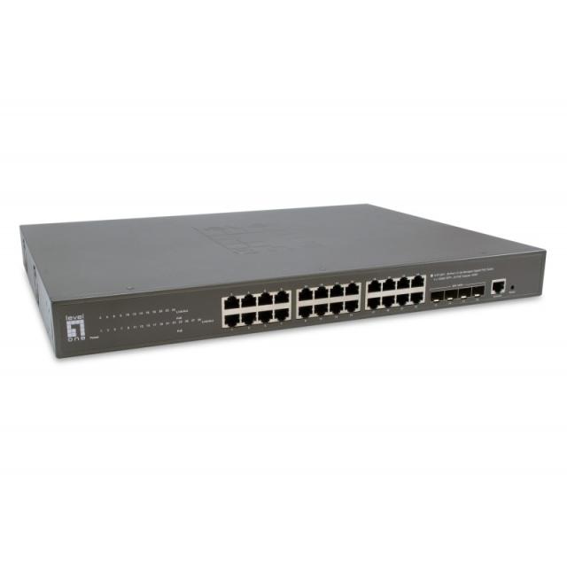 LevelOne - GTP-2871 switch Gestionado L3 Gigabit Ethernet (10/100/1000) Energía sobre Ethernet (PoE) Gris