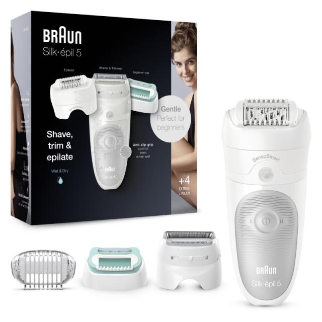 Braun - Silk-épil 5 81770430 depiladora 28 pinzas Blanco