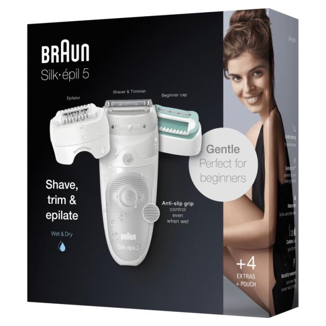 Braun - Silk-épil 5 81770430 depiladora 28 pinzas Blanco