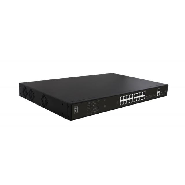 LevelOne - GEP-2021 switch No administrado Gigabit Ethernet (10/100/1000) Energía sobre Ethernet (PoE) 1U Negro