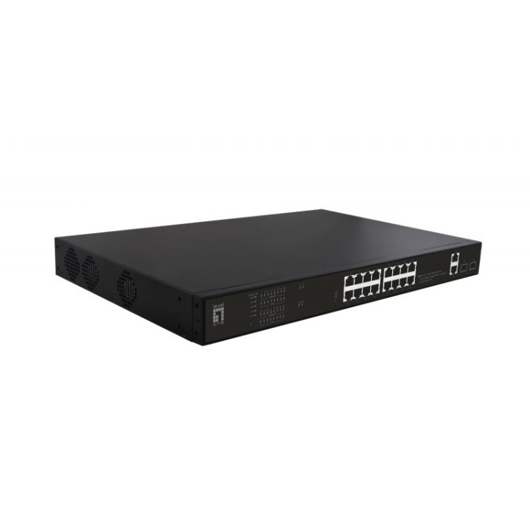 LevelOne - GEP-2021 switch No administrado Gigabit Ethernet (10/100/1000) Energía sobre Ethernet (PoE) 1U Negro