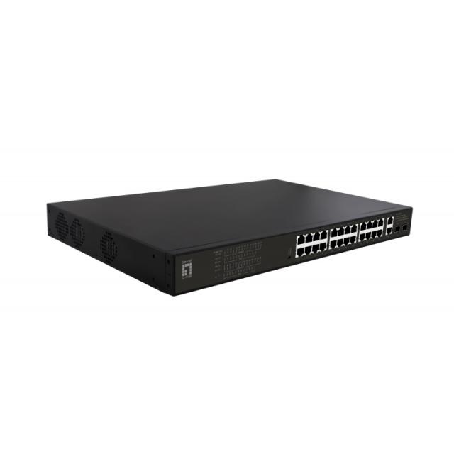 LevelOne - GEP-2821 switch No administrado Gigabit Ethernet (10/100/1000) Energía sobre Ethernet (PoE) 1U Negro