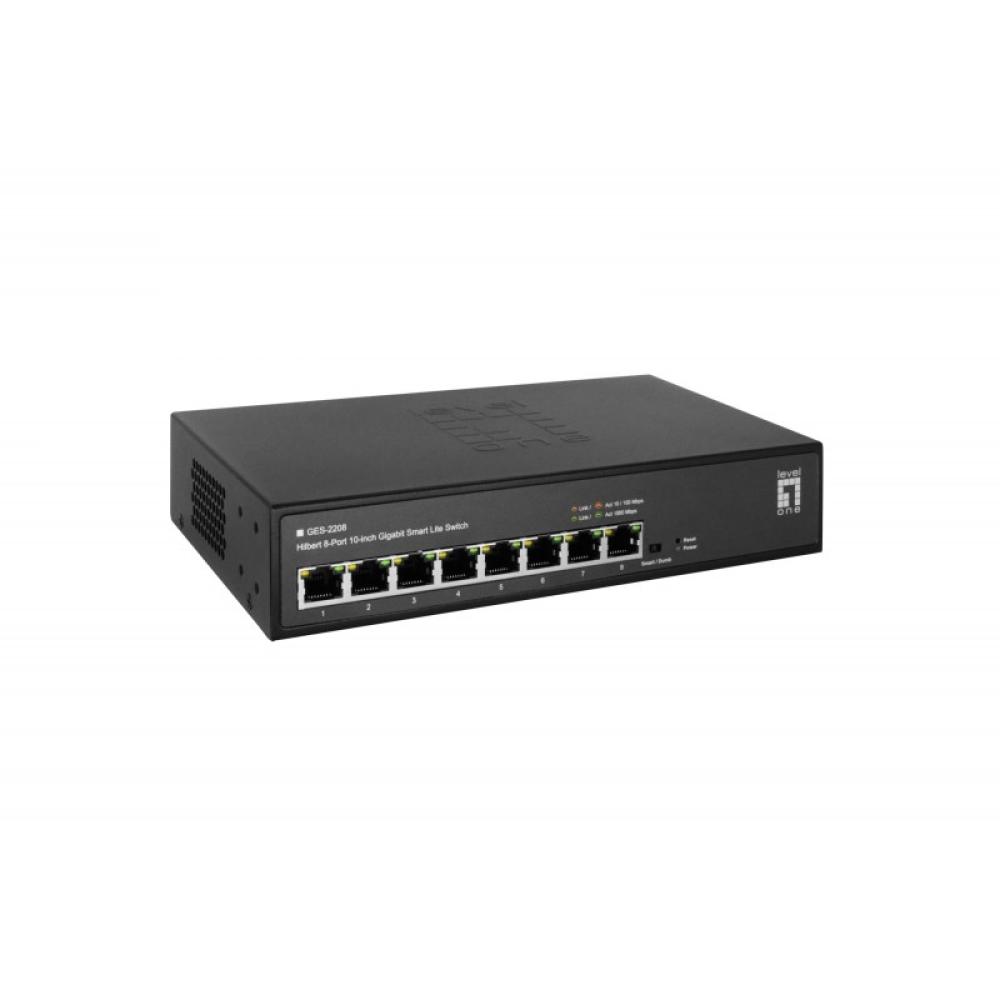 LevelOne - GES-2208 switch Gestionado L2 Gigabit Ethernet (10/100/1000) Negro
