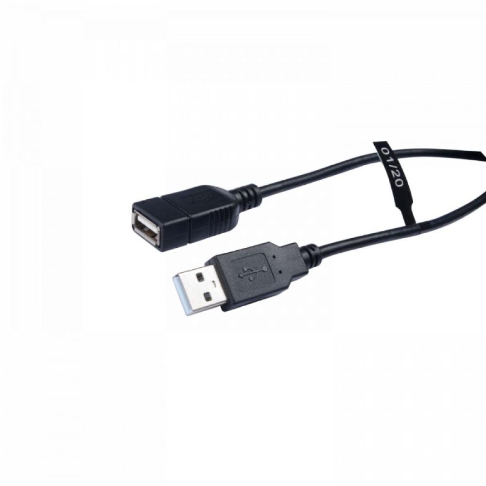 V7 - Cable de extensión USB negro con conector USB 2.0 A hembra a USB 2.0 A macho 1.8m 6ft