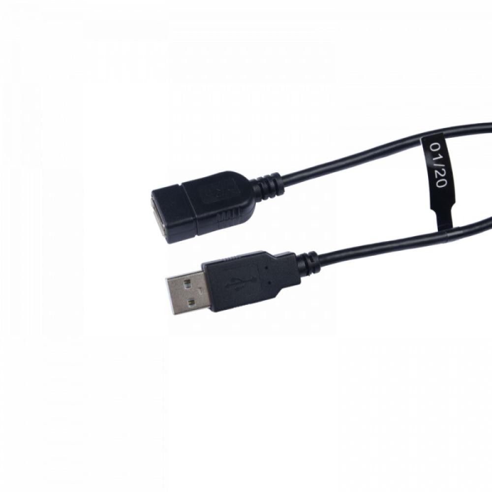 V7 - Cable de extensión USB negro con conector USB 2.0 A hembra a USB 2.0 A macho 1.8m 6ft
