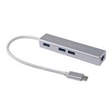 Equip - Hub USB-C a USB 3.0 de 3 puertos con adaptador Gigabit
