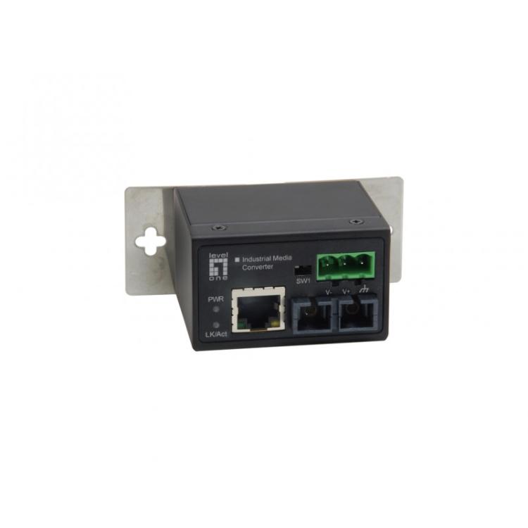 LevelOne - IEC-4301 convertidor de medio 100 Mbit/s Monomodo Negro