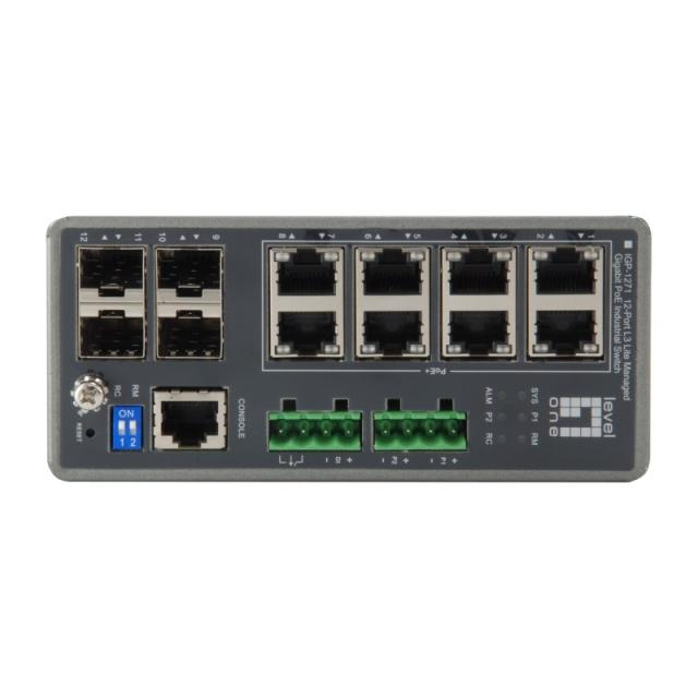 LevelOne - IGP-1271 switch Gestionado L3 Gigabit Ethernet (10/100/1000) Energía sobre Ethernet (PoE) Gris